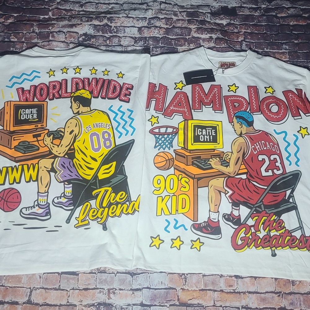90's Kid Graphic Tees - White